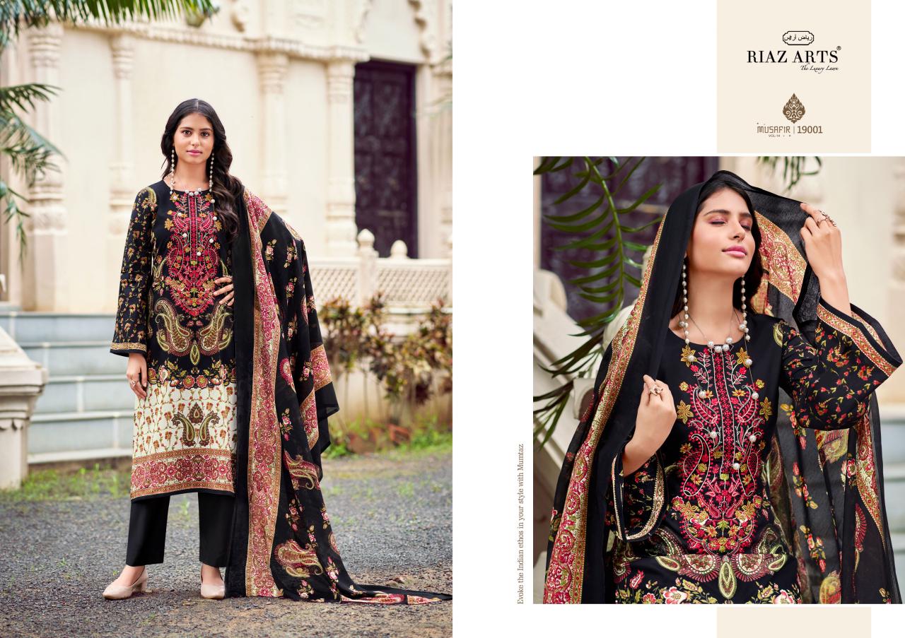 Musafir Vol 14 By Riaz Arts Pakistani Printed Dress Material Wholesale Price In Surat
